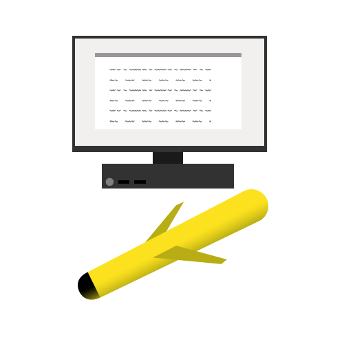 Icon showing computer screen with code and an underwater glider